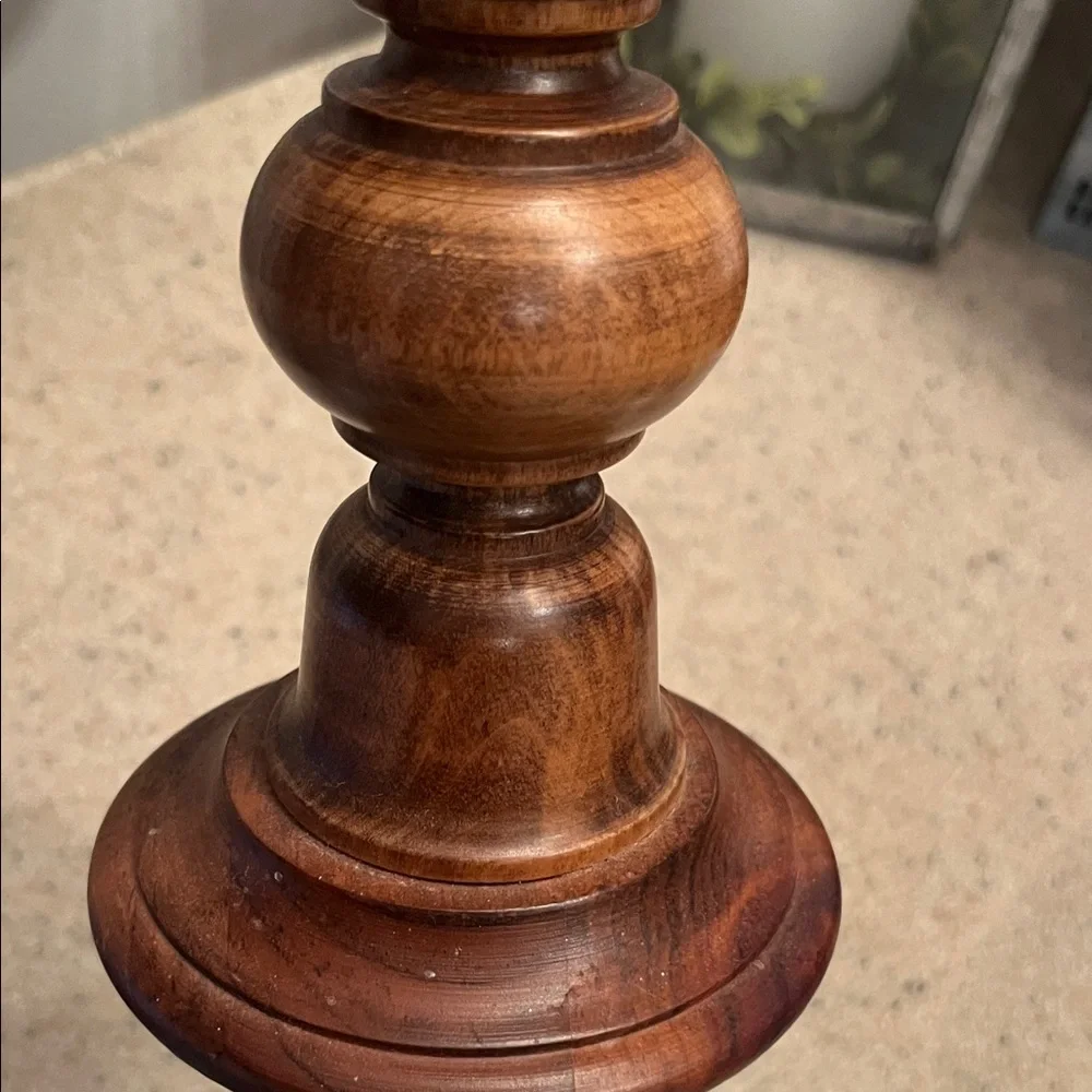 Elegant Wooden Candle Holder